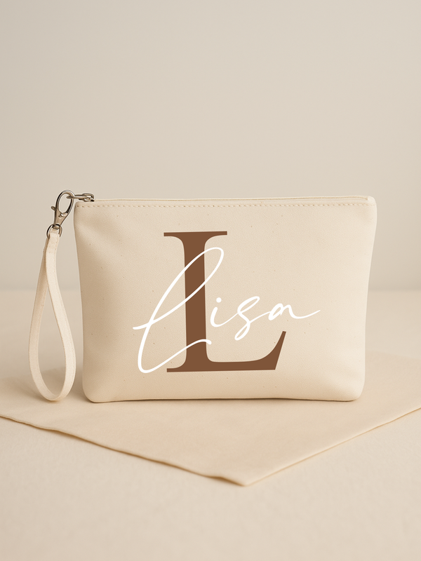 Kosmetiktasche mit Initial und Name