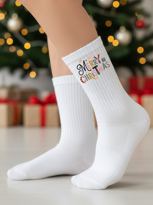 Weihnachtssocken "Merry Christmas"