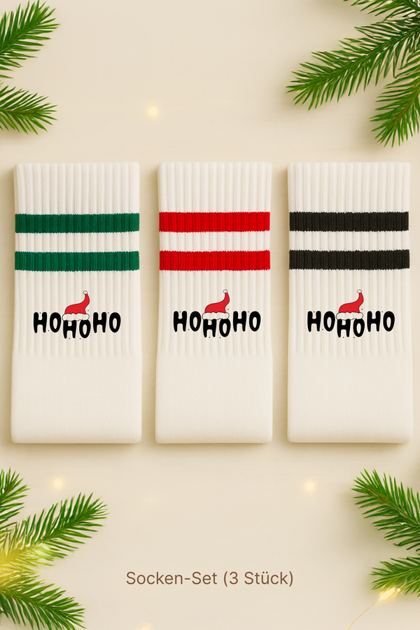 3er-Set Socken – HOHOHO