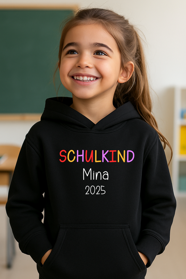 Hoodie zur Einschulung mit Wunschname
