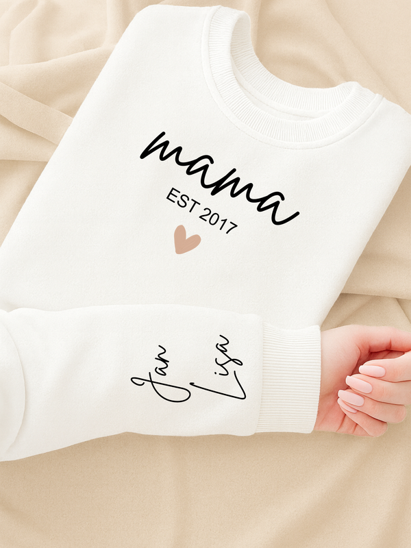 Personalisiertes Mama Sweatshirt mit Jahreszahl