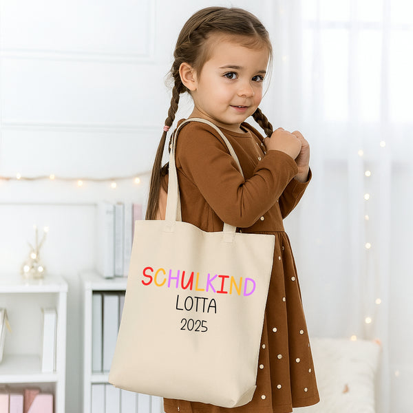Kinder Umhängetasche Schulkind 2025 mit Wunschnamen, Schultasche.