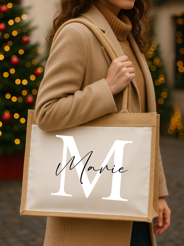 Personalisierte Jutetasche mit Namen
