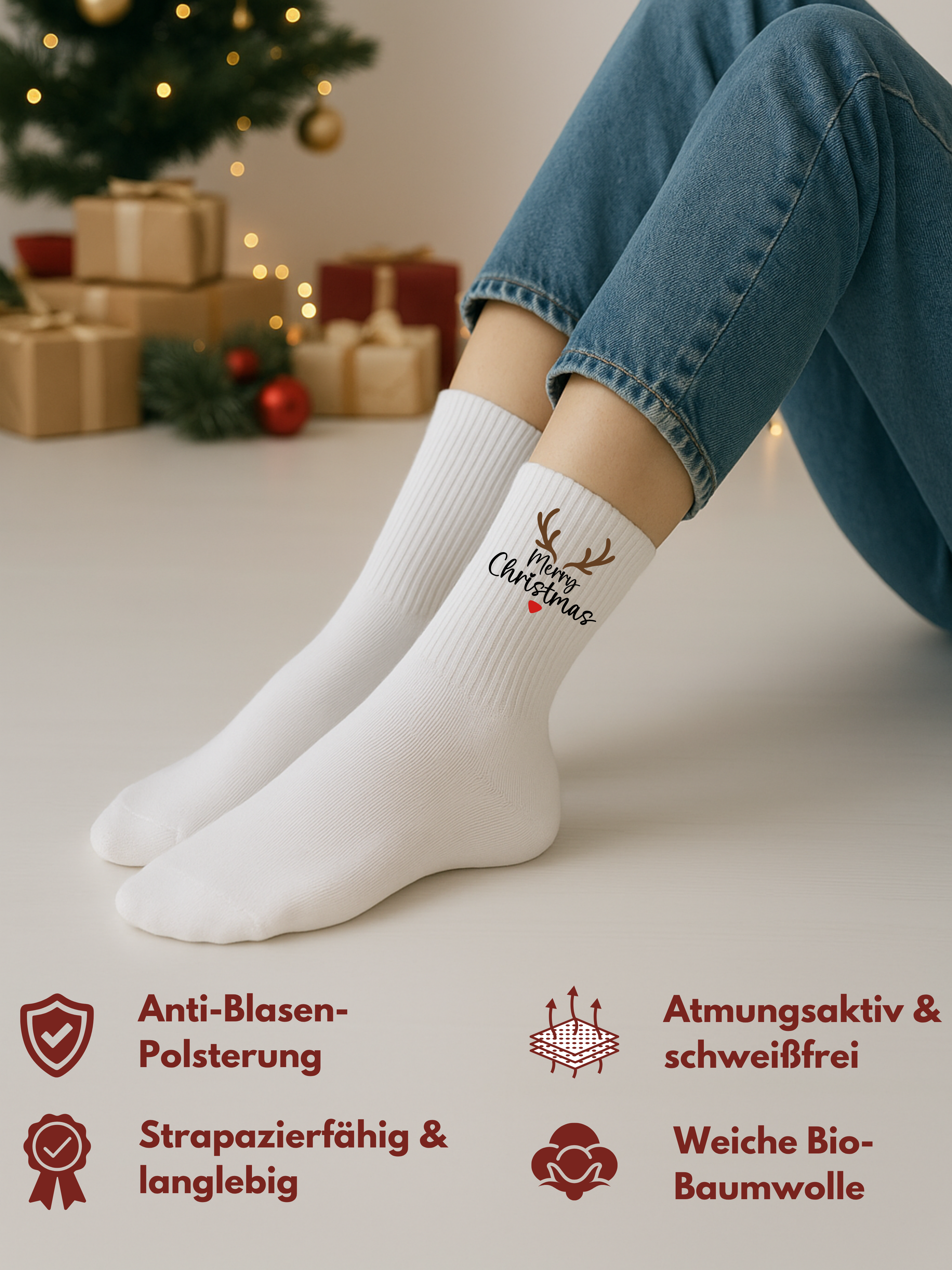 Weihnachtssocken 6er Pack - Lustige Weihnachtssocken Für Damen Und Herren