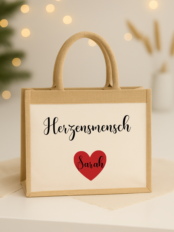 Jutetasche  Herzensmensch💕
