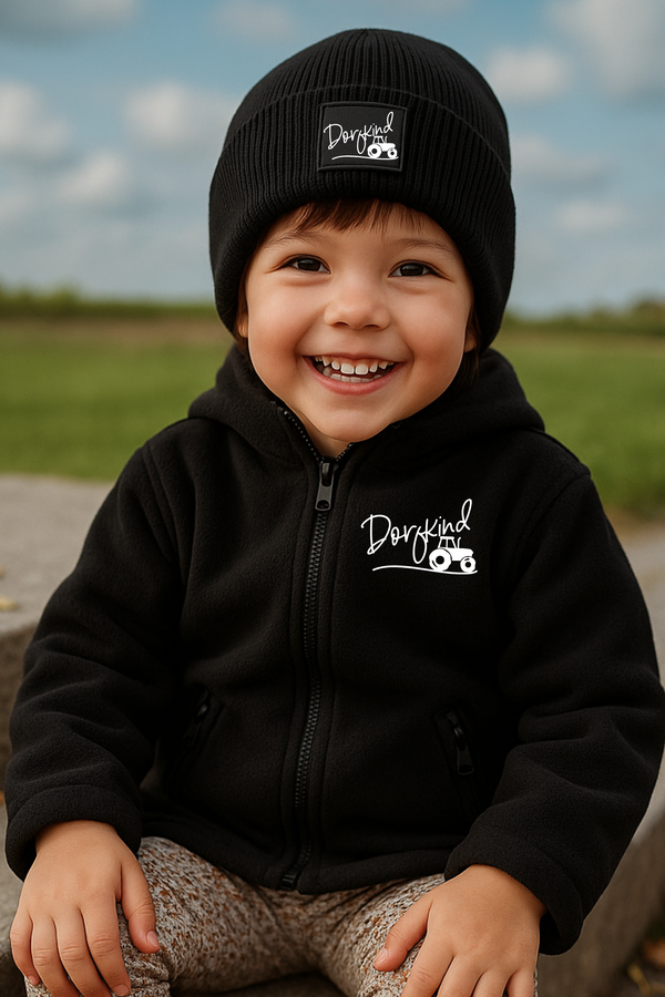 2-Teiliges Set, Fleecejacke mit Strickmütze "Dorfkind"