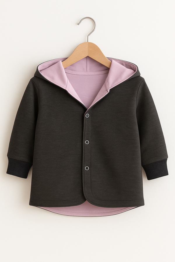 Wendejacke Dunkelgrau/Flieder