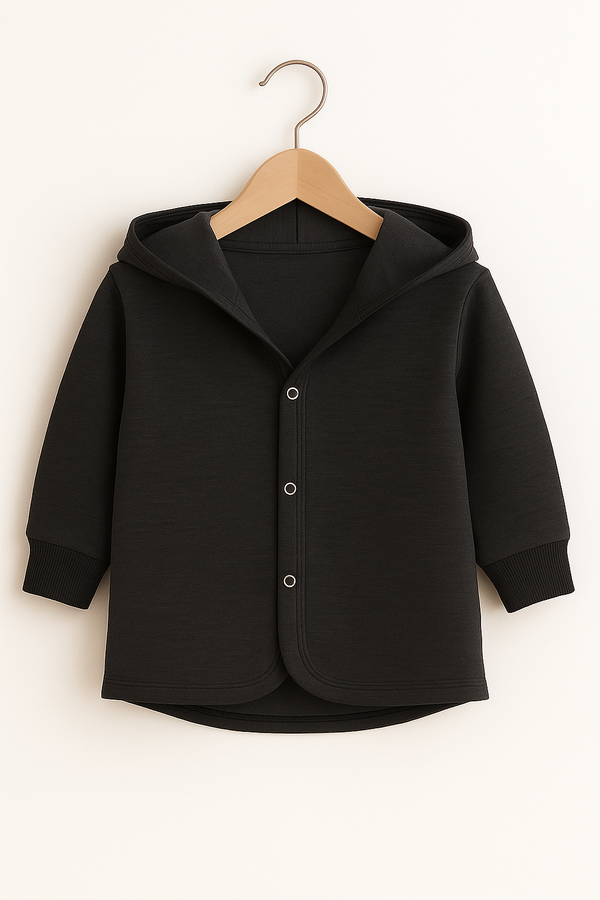Kapuzenjacke für Babys und Kinder - dunkelgrau
