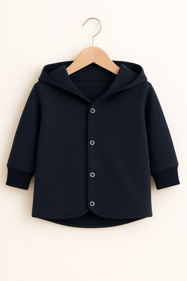 Kapuzenjacke für Babys und Kinder - marineblau