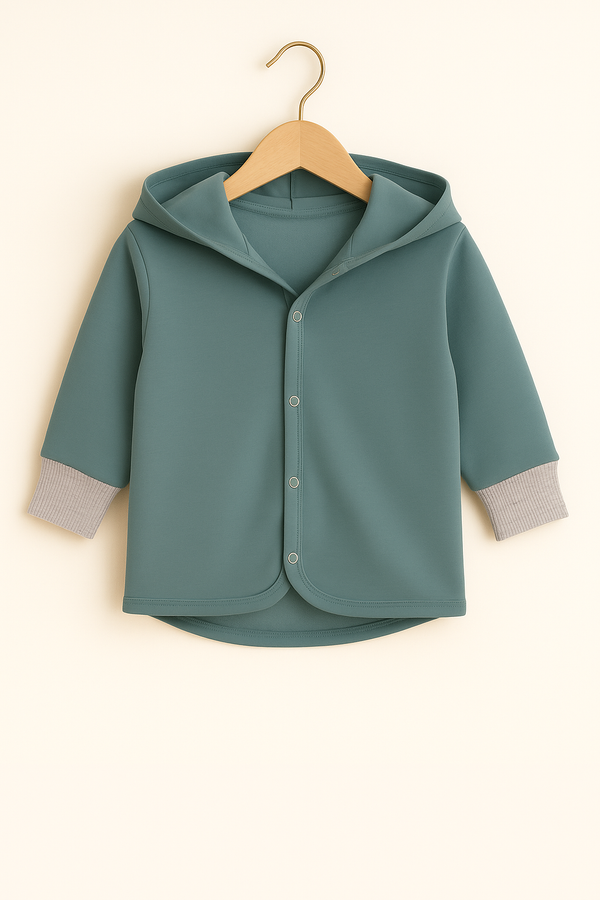 Kapuzenjacke für Babys und Kinder - mint