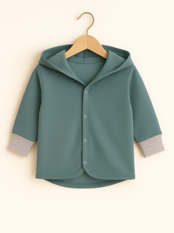 Kapuzenjacke für Babys und Kinder - Mint