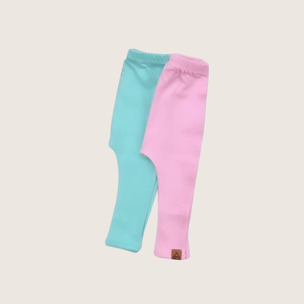 2-teiliges Leggings Set für Babys & Kinder - Rosa und Türkis - Lounis