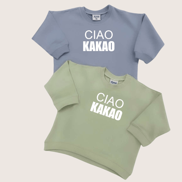 Sweatshirt "Ciao Kakao" mint/hellblau - Lounis