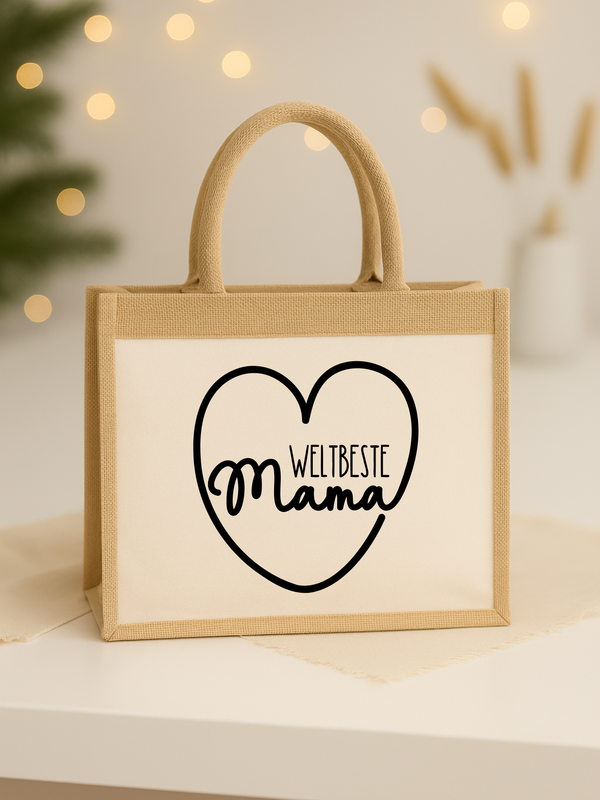 Jutetasche „weltbeste Mama“ 🌟