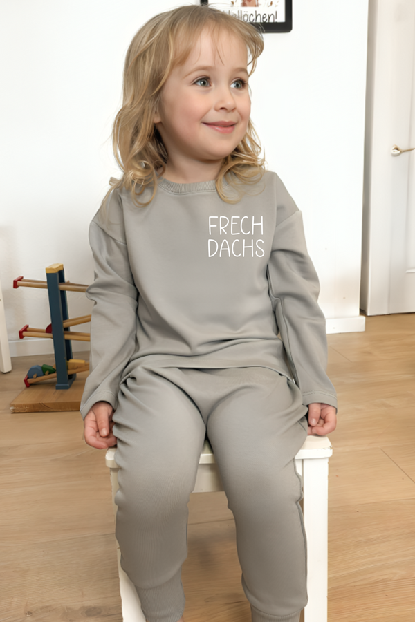 2-Teiliges Set, Pumphose und Langarmshirt "Frechdachs" Bio-Baumwolle