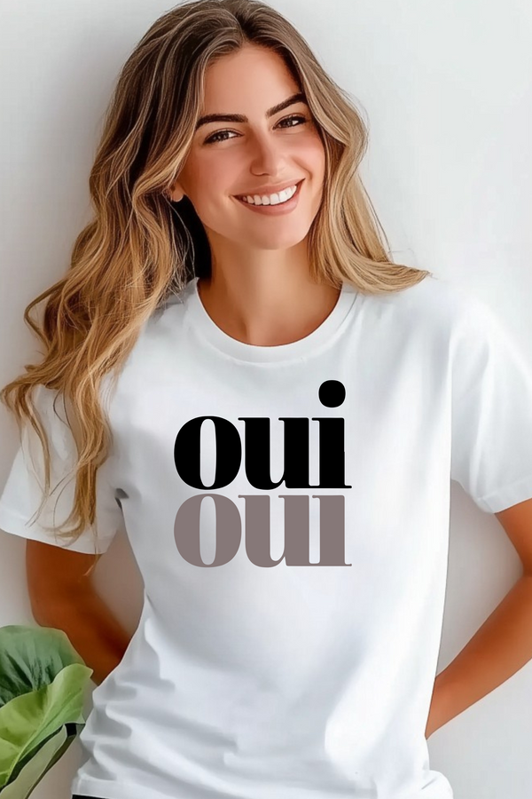 T-Shirt OUI OUI (schwarz)💕