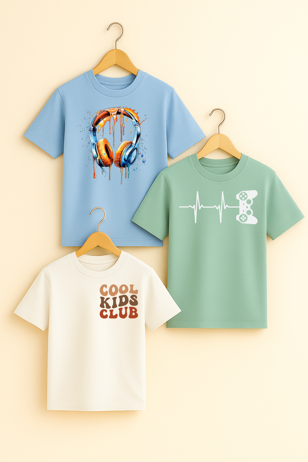 3er T-Shirt-Set für Kinder