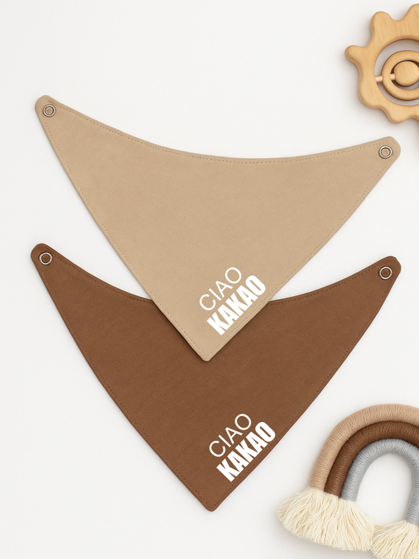 2-teiliges Set, Wendehalstuch "Ciao Kakao"